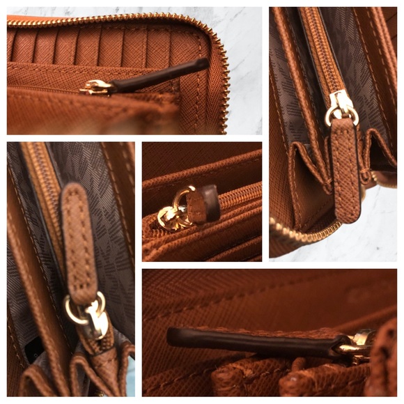 MICHAEL KORS Cross Grain Leather Continental Zip Around Accordion Wallet - Picture 10 of 14